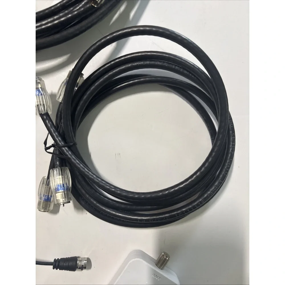 Lot Of 7 Coaxial Cables And 2 Boosters. Lengths 5-3'  1-6'  1-very long EUC Read